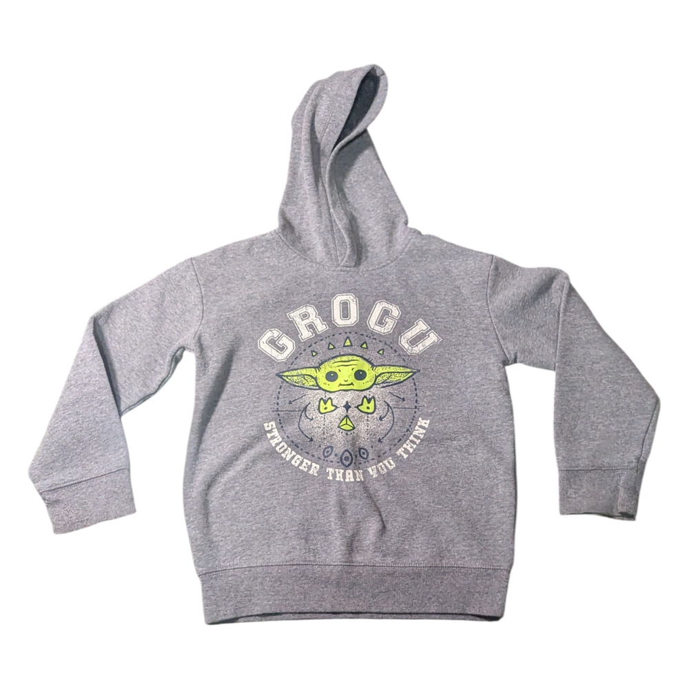 Kids - Grey Jumping Beans-Star Wars Mandalorian Grogu Kids Pullover Hoodie sz 7